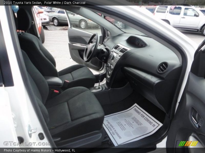 Polar White / Dark Charcoal 2010 Toyota Yaris Sedan