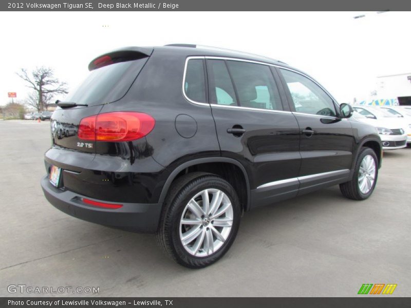 Deep Black Metallic / Beige 2012 Volkswagen Tiguan SE