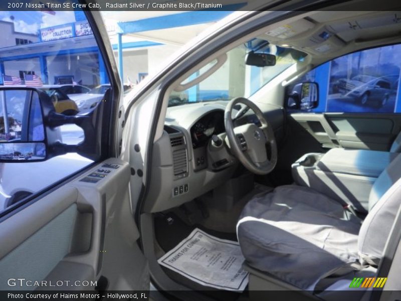 Radiant Silver / Graphite Black/Titanium 2007 Nissan Titan SE Crew Cab