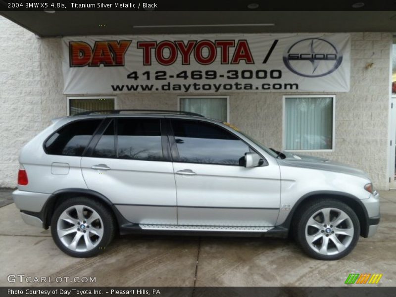 Titanium Silver Metallic / Black 2004 BMW X5 4.8is