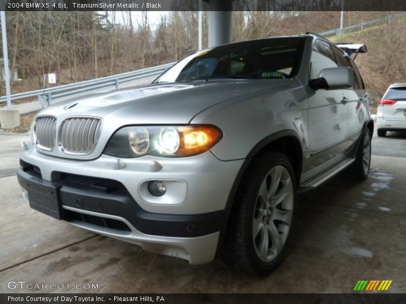 Titanium Silver Metallic / Black 2004 BMW X5 4.8is