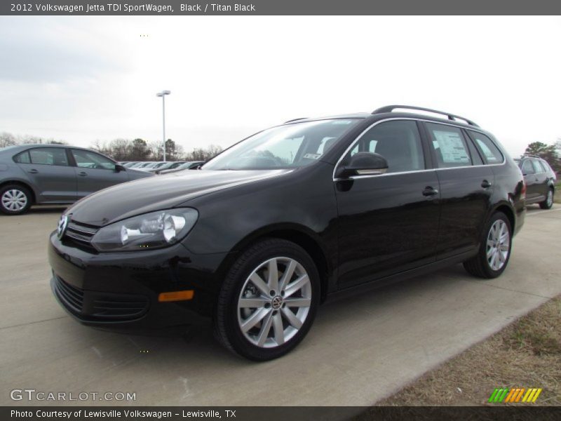 Black / Titan Black 2012 Volkswagen Jetta TDI SportWagen