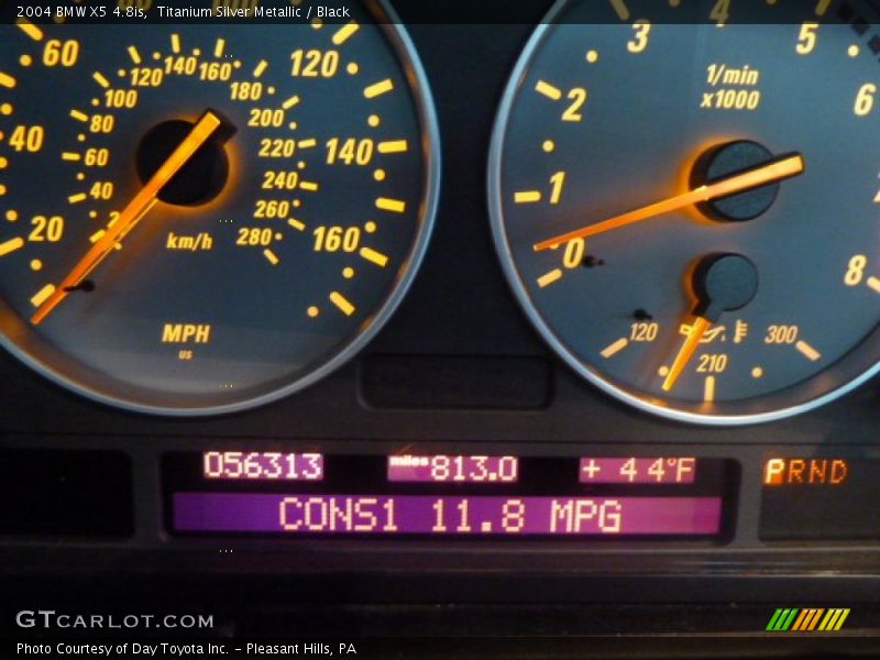 Titanium Silver Metallic / Black 2004 BMW X5 4.8is