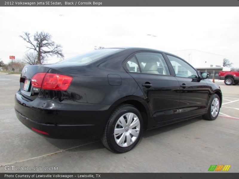 Black / Cornsilk Beige 2012 Volkswagen Jetta SE Sedan