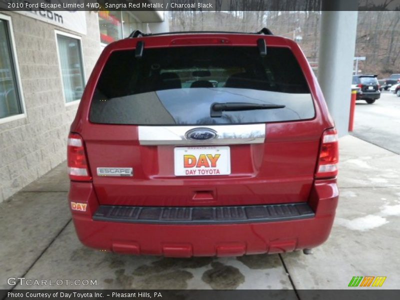 Sangria Red Metallic / Charcoal Black 2010 Ford Escape Limited 4WD