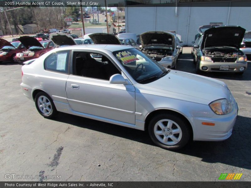 Silver Mist / Gray 2005 Hyundai Accent GT Coupe