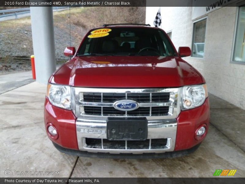 Sangria Red Metallic / Charcoal Black 2010 Ford Escape Limited 4WD