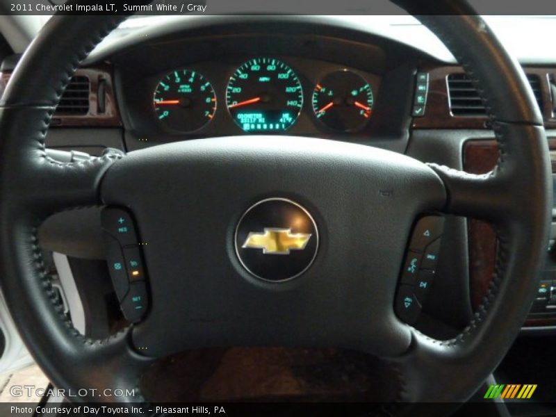 Summit White / Gray 2011 Chevrolet Impala LT