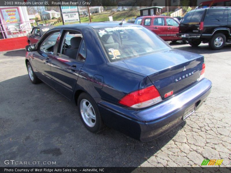 Royal Blue Pearl / Gray 2003 Mitsubishi Lancer ES