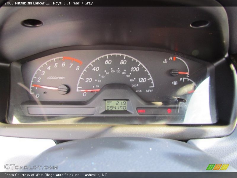 Royal Blue Pearl / Gray 2003 Mitsubishi Lancer ES