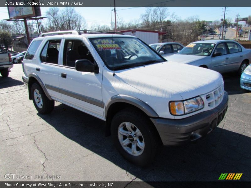 Alpine White / Gray 2002 Isuzu Rodeo SE