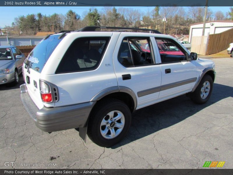 Alpine White / Gray 2002 Isuzu Rodeo SE