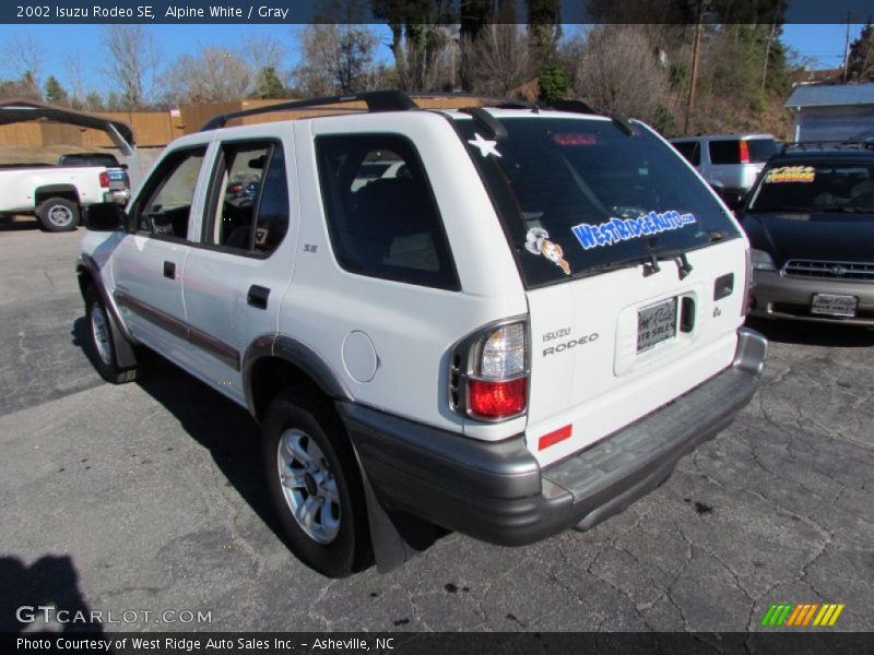 Alpine White / Gray 2002 Isuzu Rodeo SE
