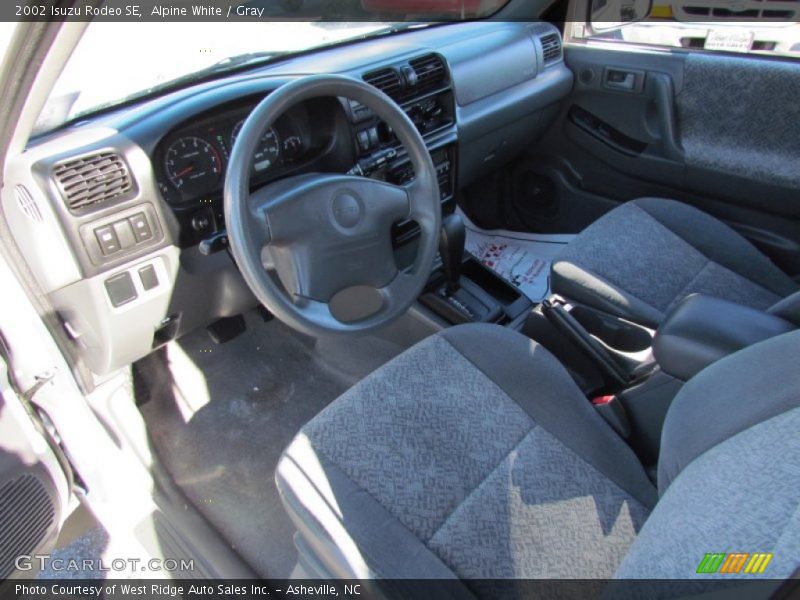 Alpine White / Gray 2002 Isuzu Rodeo SE