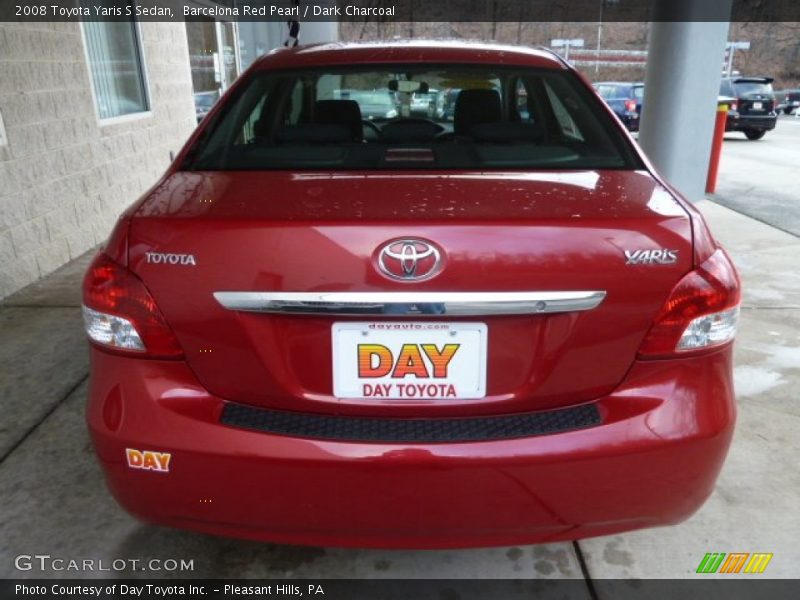 Barcelona Red Pearl / Dark Charcoal 2008 Toyota Yaris S Sedan