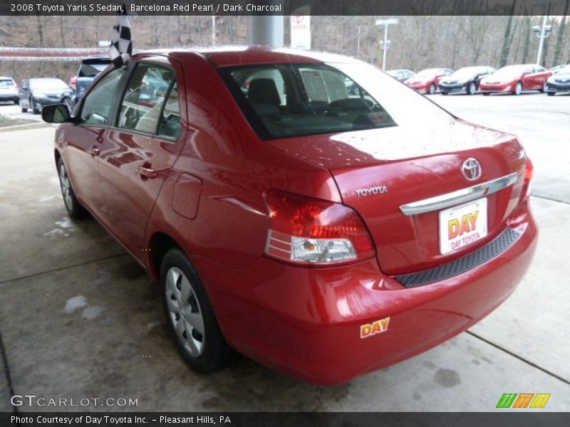 Barcelona Red Pearl / Dark Charcoal 2008 Toyota Yaris S Sedan