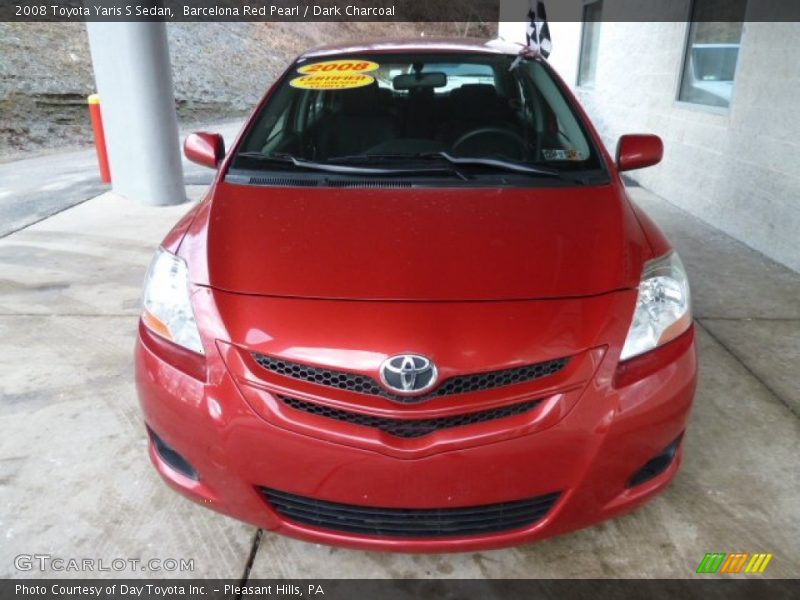 Barcelona Red Pearl / Dark Charcoal 2008 Toyota Yaris S Sedan