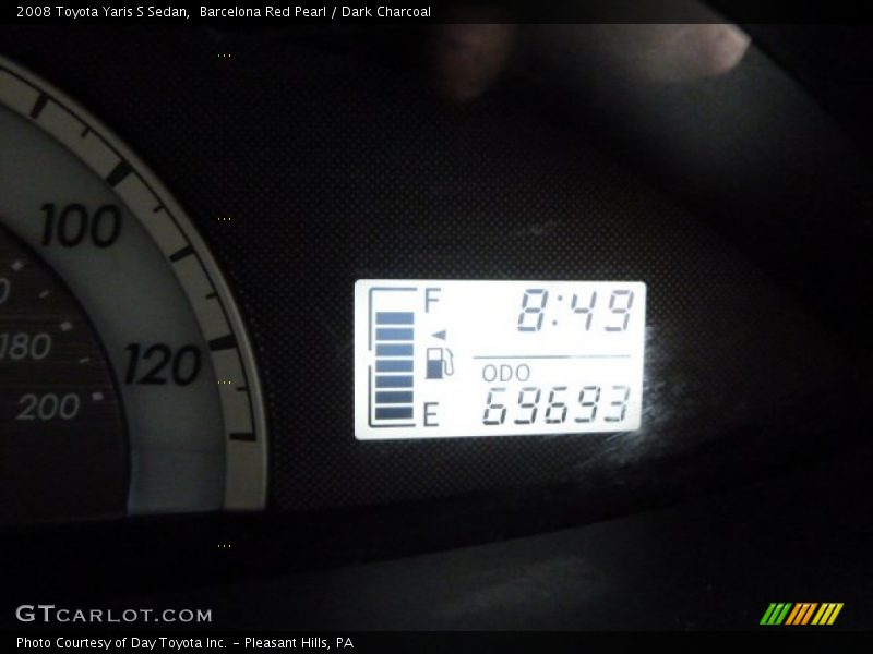 Barcelona Red Pearl / Dark Charcoal 2008 Toyota Yaris S Sedan