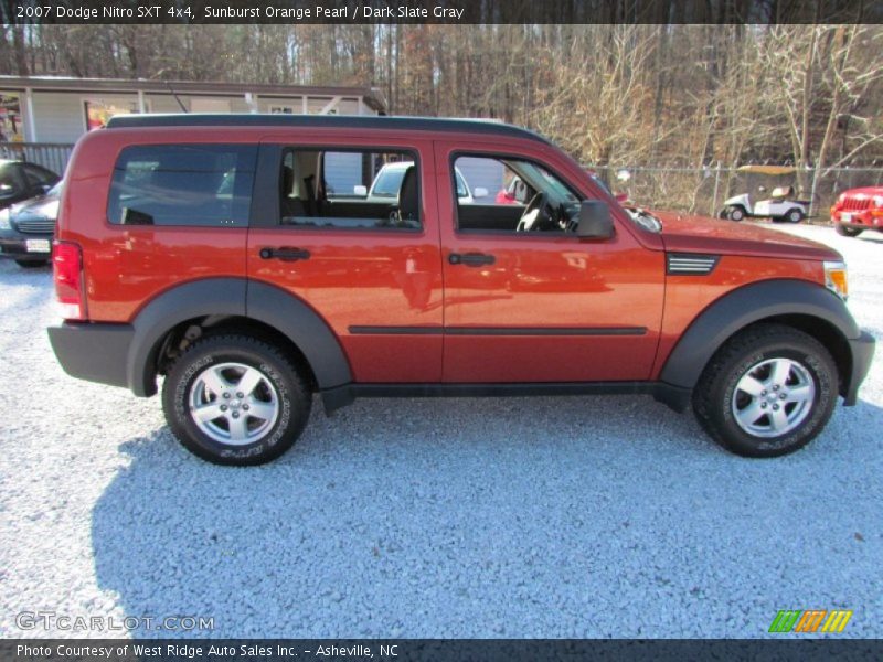 Sunburst Orange Pearl / Dark Slate Gray 2007 Dodge Nitro SXT 4x4