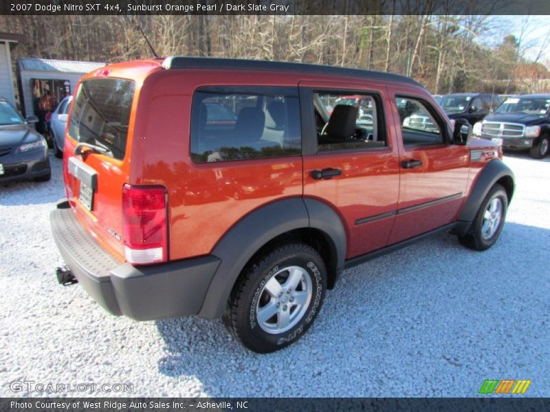 Sunburst Orange Pearl / Dark Slate Gray 2007 Dodge Nitro SXT 4x4