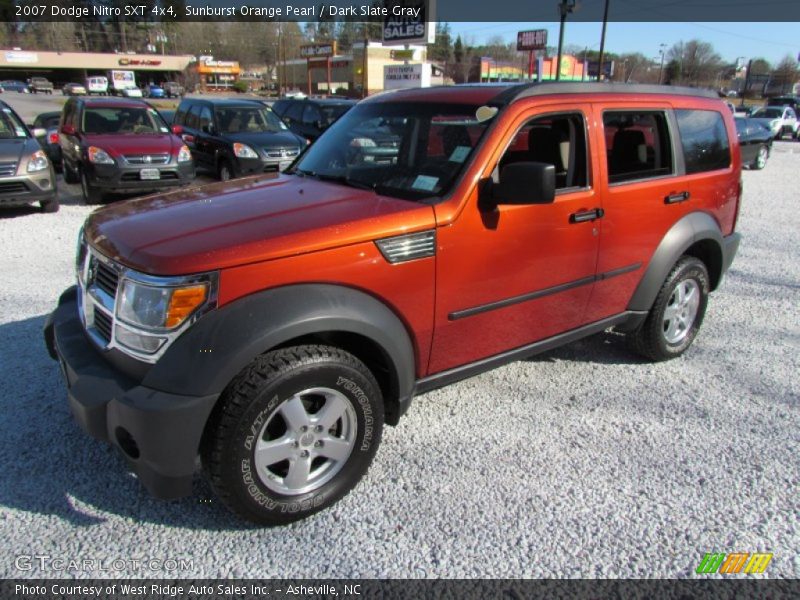 Sunburst Orange Pearl / Dark Slate Gray 2007 Dodge Nitro SXT 4x4