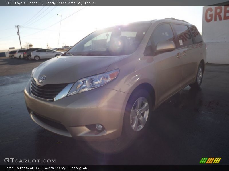 Sandy Beach Metallic / Bisque 2012 Toyota Sienna LE