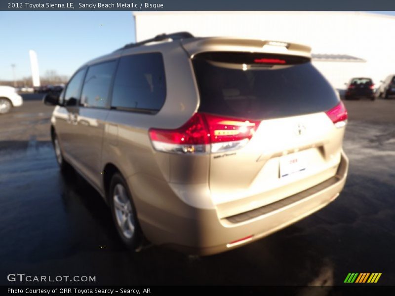 Sandy Beach Metallic / Bisque 2012 Toyota Sienna LE