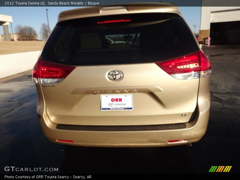 Sandy Beach Metallic / Bisque 2012 Toyota Sienna LE