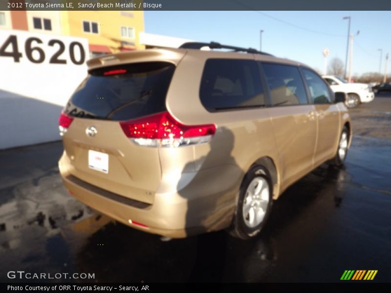 Sandy Beach Metallic / Bisque 2012 Toyota Sienna LE