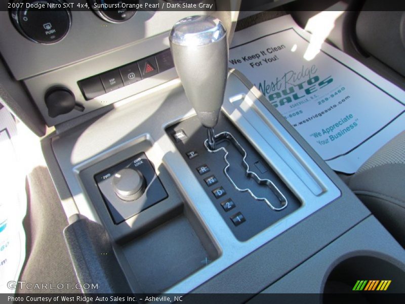 Sunburst Orange Pearl / Dark Slate Gray 2007 Dodge Nitro SXT 4x4
