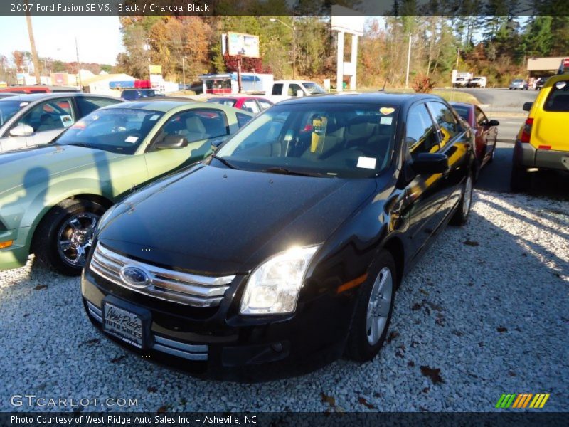 Black / Charcoal Black 2007 Ford Fusion SE V6