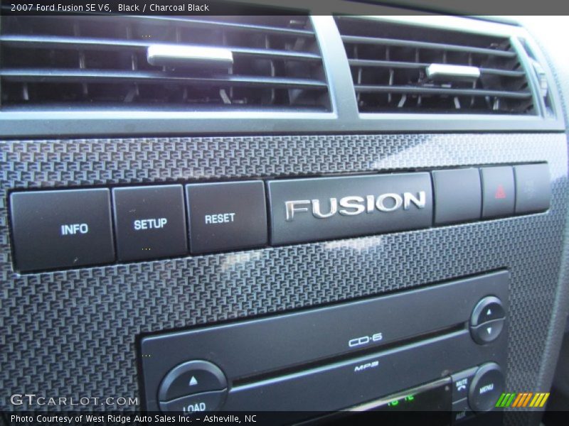 Black / Charcoal Black 2007 Ford Fusion SE V6