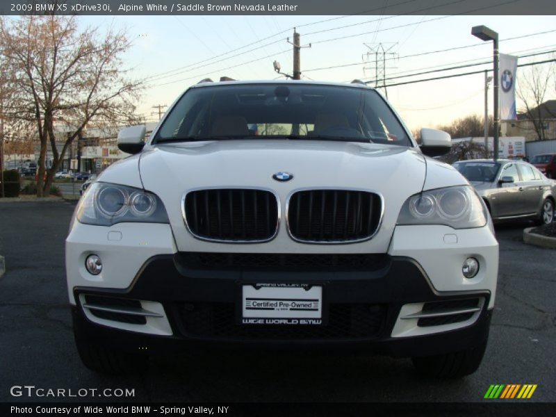 Alpine White / Saddle Brown Nevada Leather 2009 BMW X5 xDrive30i
