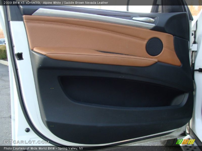 Alpine White / Saddle Brown Nevada Leather 2009 BMW X5 xDrive30i