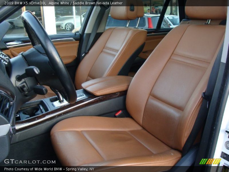 Alpine White / Saddle Brown Nevada Leather 2009 BMW X5 xDrive30i