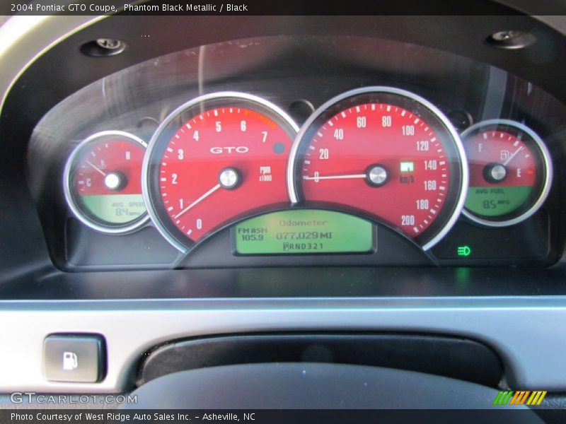  2004 GTO Coupe Coupe Gauges