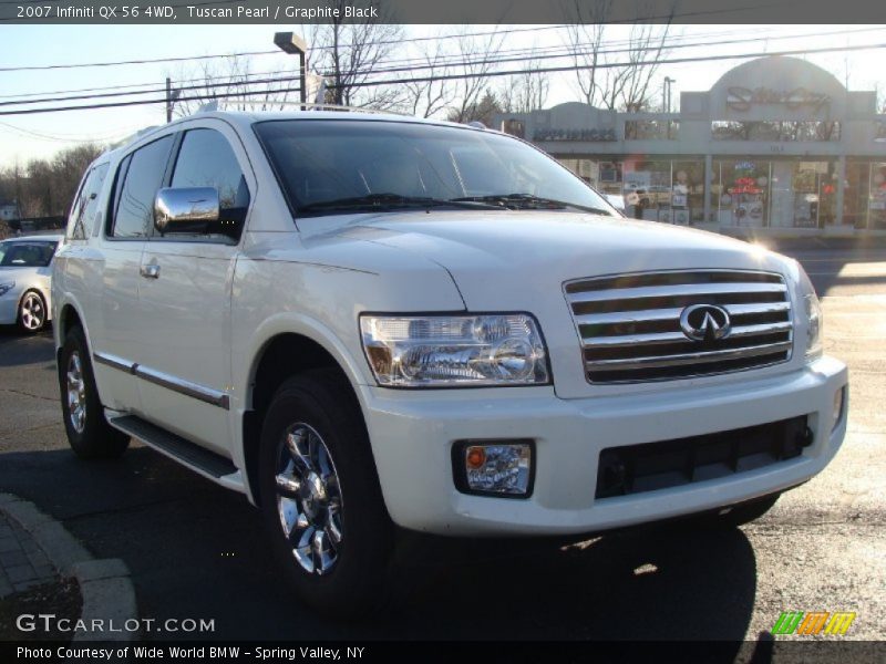 Tuscan Pearl / Graphite Black 2007 Infiniti QX 56 4WD