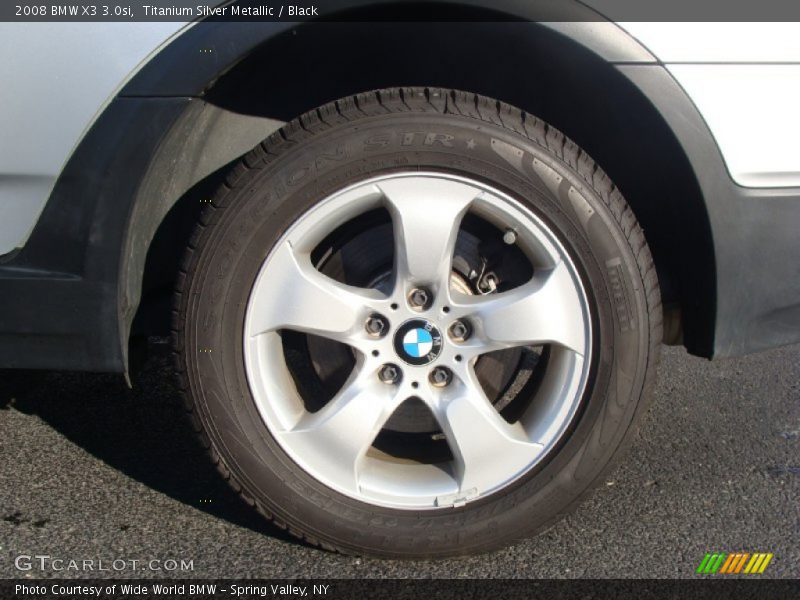 Titanium Silver Metallic / Black 2008 BMW X3 3.0si