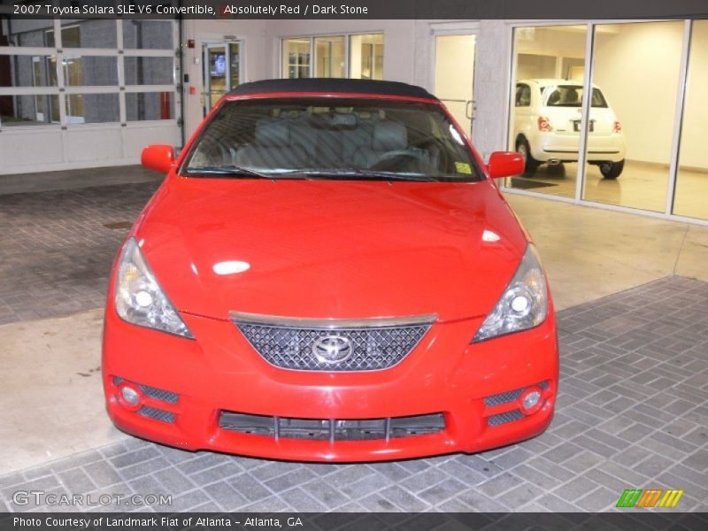 Absolutely Red / Dark Stone 2007 Toyota Solara SLE V6 Convertible