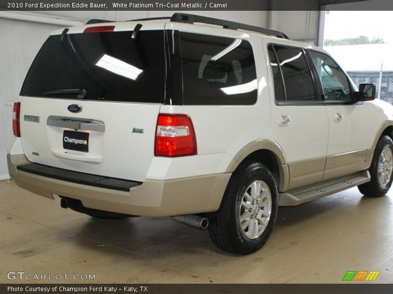 White Platinum Tri-Coat Metallic / Camel 2010 Ford Expedition Eddie Bauer