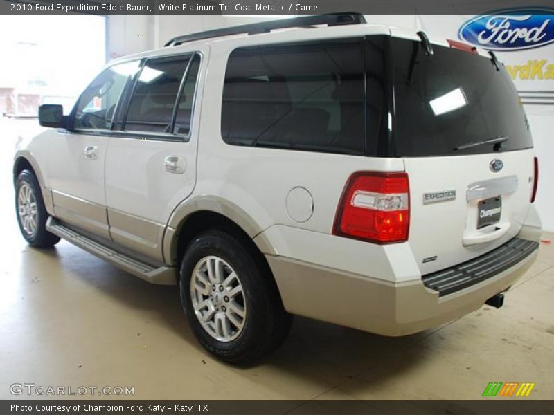 White Platinum Tri-Coat Metallic / Camel 2010 Ford Expedition Eddie Bauer