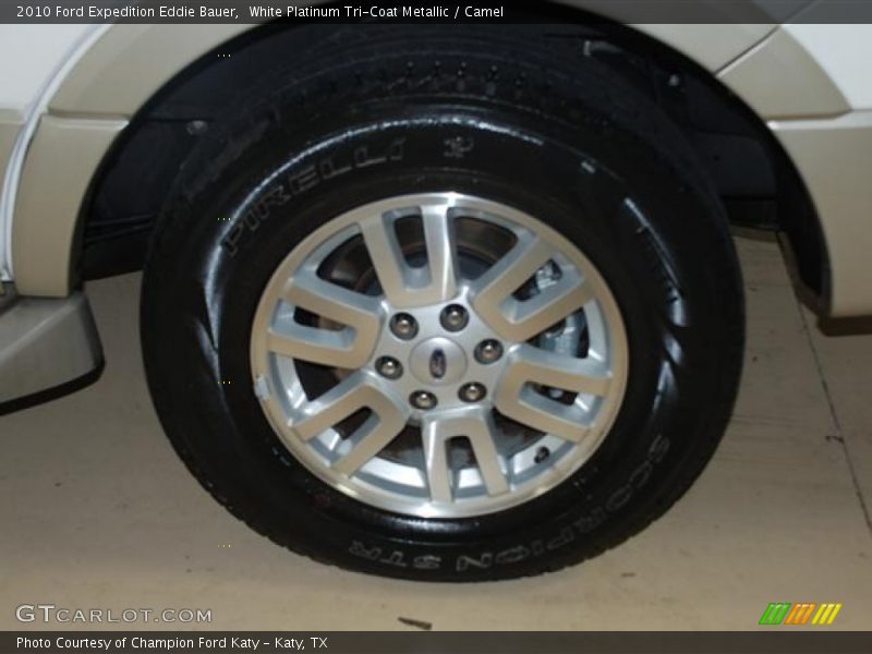 White Platinum Tri-Coat Metallic / Camel 2010 Ford Expedition Eddie Bauer