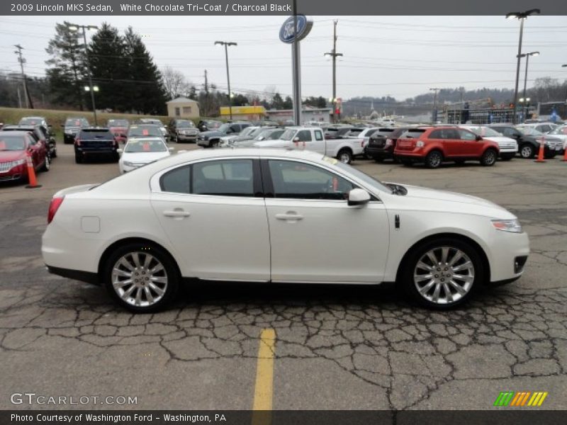 White Chocolate Tri-Coat / Charcoal Black 2009 Lincoln MKS Sedan