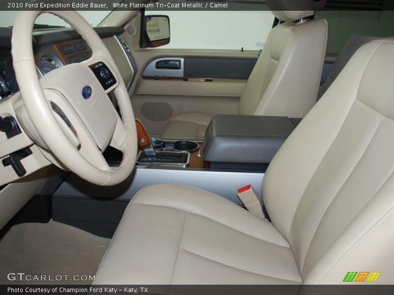 White Platinum Tri-Coat Metallic / Camel 2010 Ford Expedition Eddie Bauer