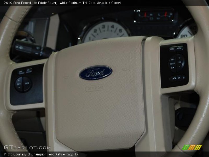 White Platinum Tri-Coat Metallic / Camel 2010 Ford Expedition Eddie Bauer