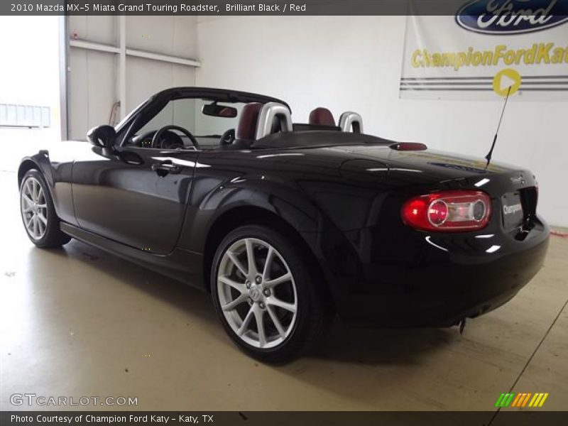 Brilliant Black / Red 2010 Mazda MX-5 Miata Grand Touring Roadster
