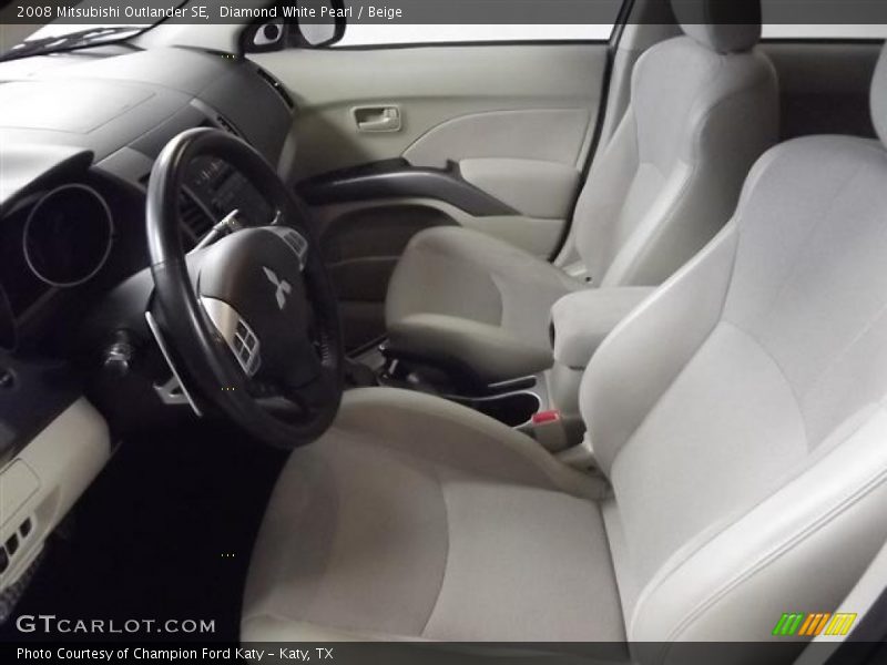 Diamond White Pearl / Beige 2008 Mitsubishi Outlander SE