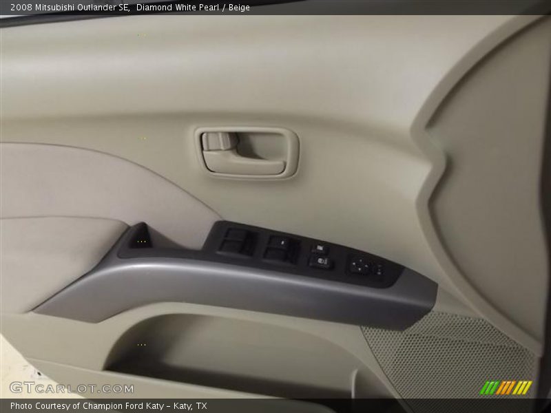 Diamond White Pearl / Beige 2008 Mitsubishi Outlander SE
