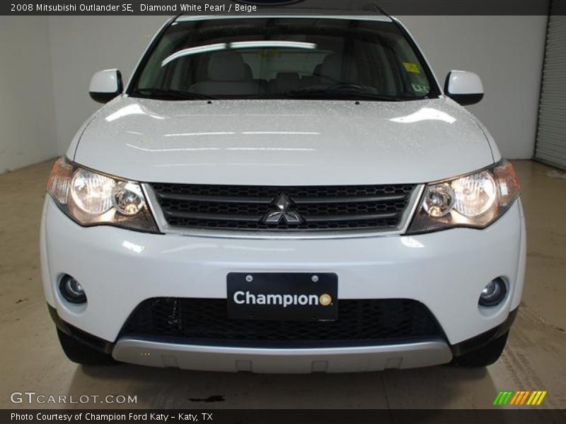 Diamond White Pearl / Beige 2008 Mitsubishi Outlander SE