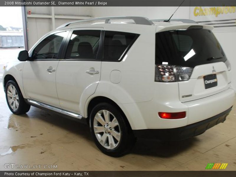 Diamond White Pearl / Beige 2008 Mitsubishi Outlander SE